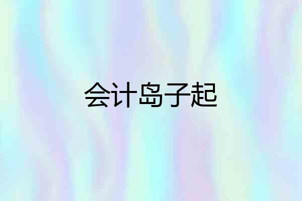 会计岛子起