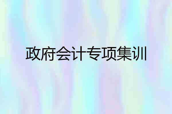 政府会计专项集训