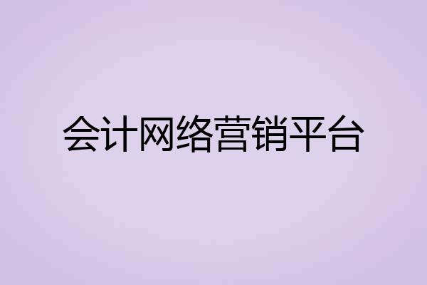 会计网络营销平台