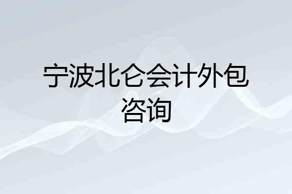 宁波北仑会计外包咨询