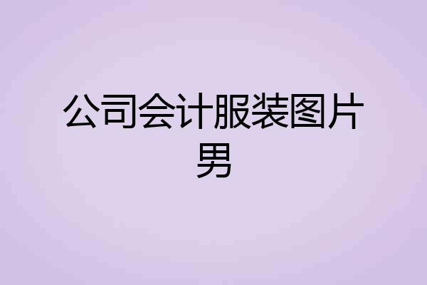 公司会计服装图片男