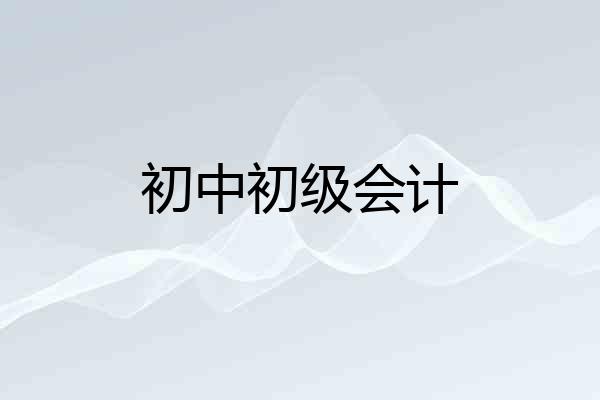 初中初级会计