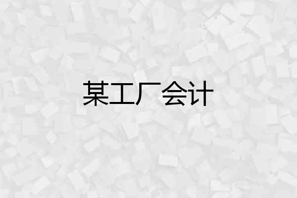 某工厂会计