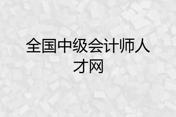 全国中级会计师人才网