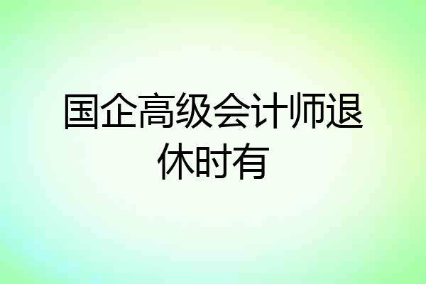 国企高级会计师退休时有