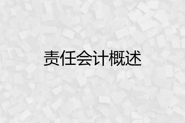 责任会计概述