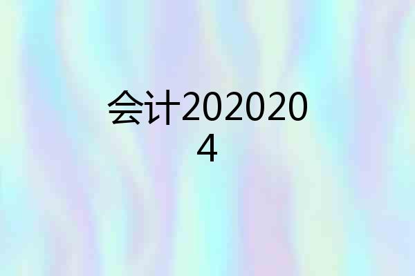 会计2020204