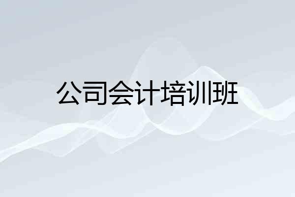 公司会计培训班