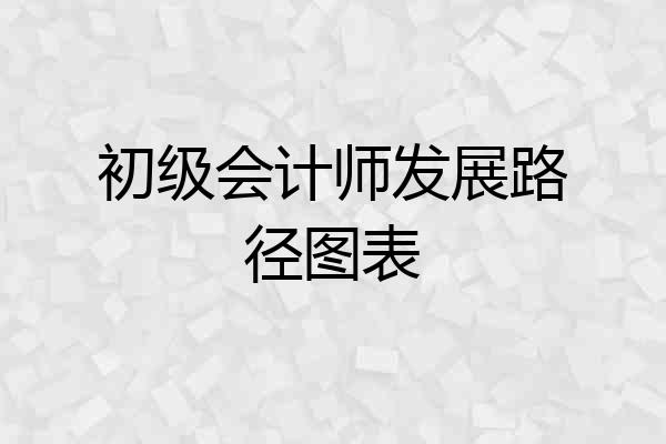 初级会计师发展路径图表