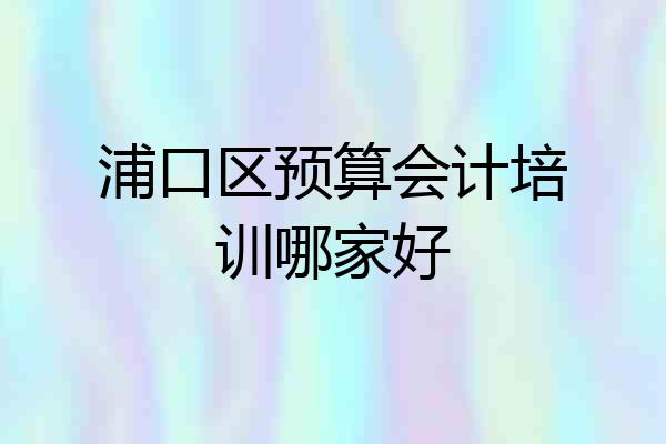 浦口区预算会计培训哪家好