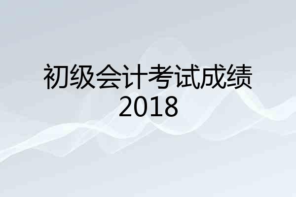 初级会计考试成绩2018