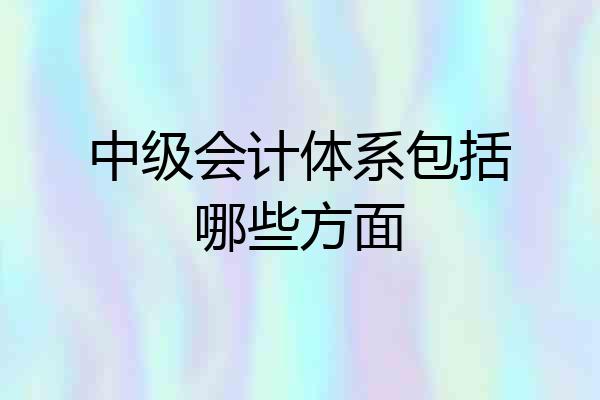 中级会计体系包括哪些方面
