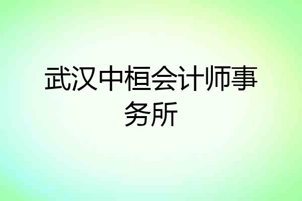 武汉中桓会计师事务所