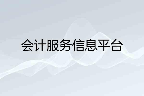 会计服务信息平台