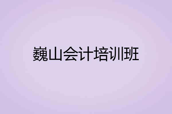 巍山会计培训班
