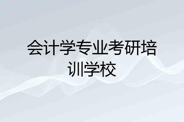会计学专业考研培训学校