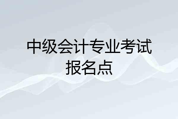 中级会计专业考试报名点