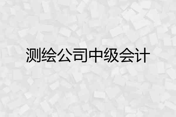 测绘公司中级会计