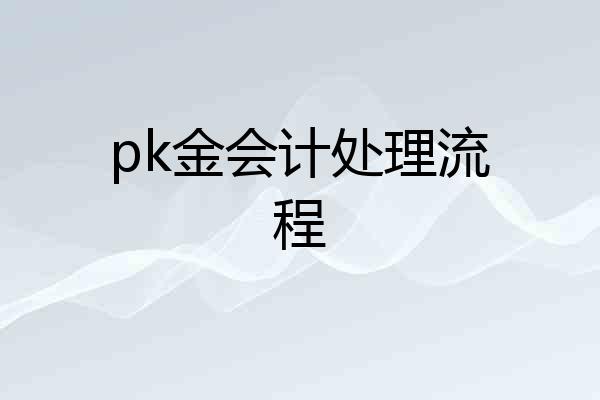 pk金会计处理流程