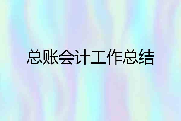 总账会计工作总结