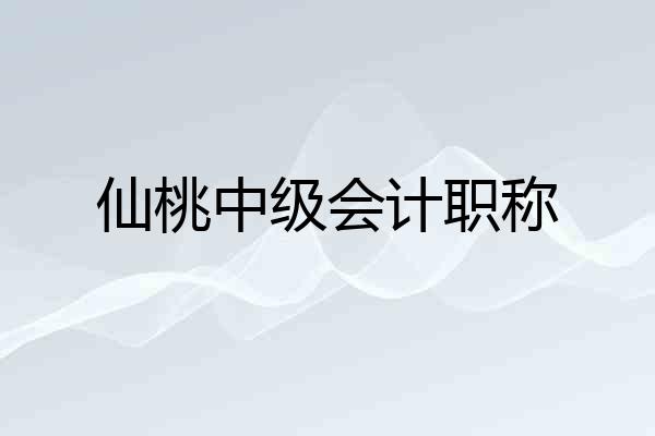 仙桃中级会计职称