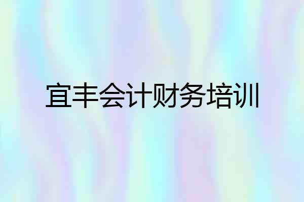 宜丰会计财务培训