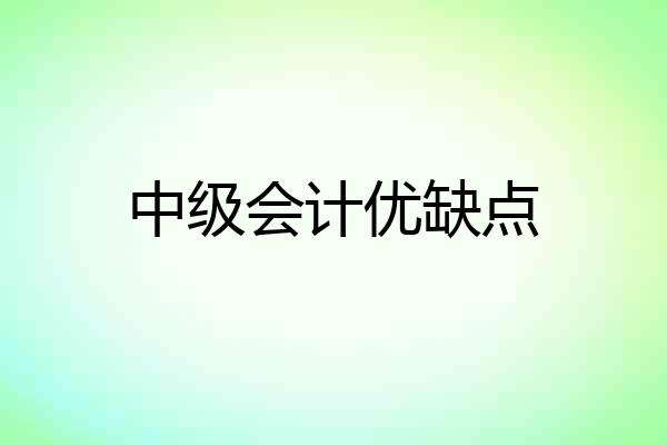 中级会计优缺点