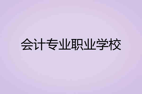 会计专业职业学校