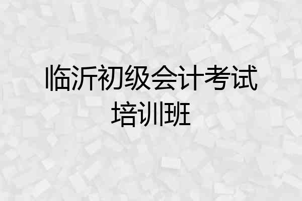 临沂初级会计考试培训班