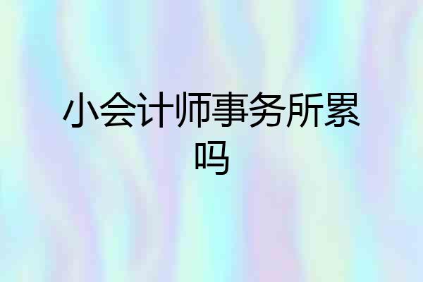 小会计师事务所累吗