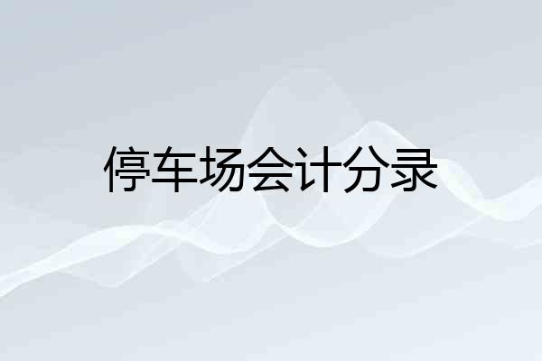 停车场会计分录