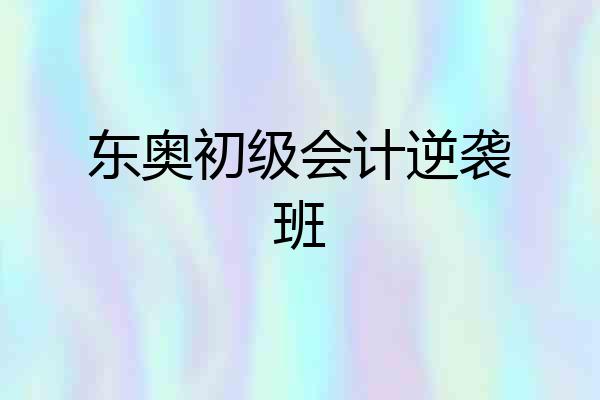 东奥初级会计逆袭班