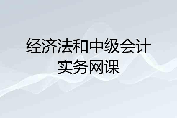 经济法和中级会计实务网课