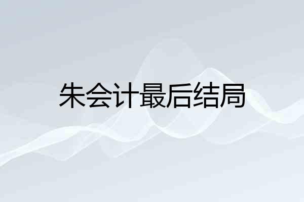 朱会计最后结局