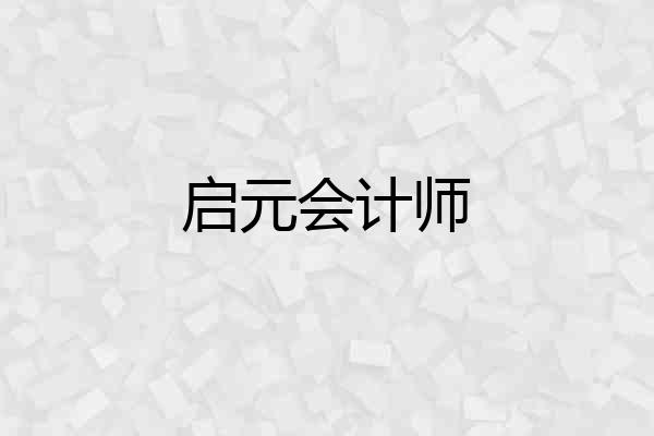 启元会计师