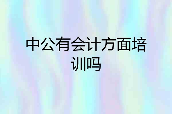 中公有会计方面培训吗