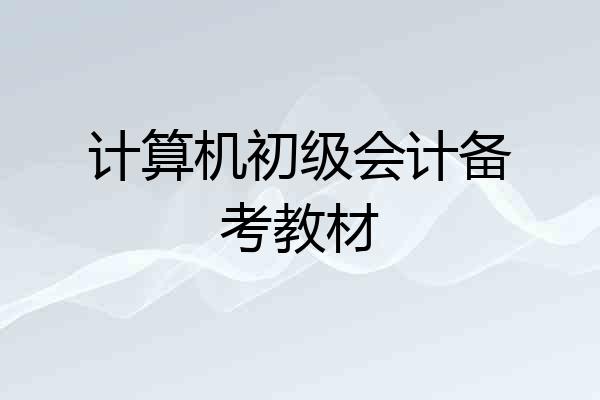 计算机初级会计备考教材