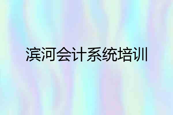 滨河会计系统培训