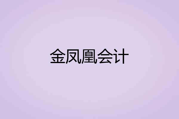 金凤凰会计