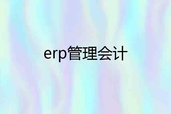 erp管理会计