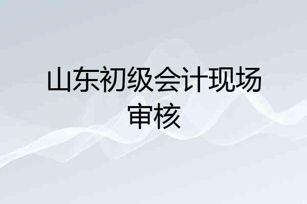 山东初级会计现场审核