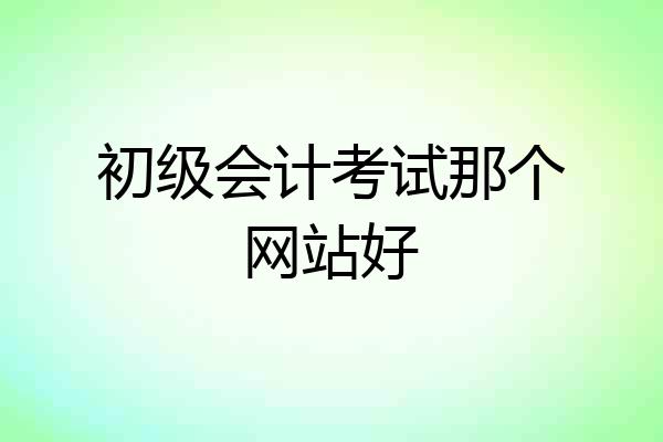初级会计考试那个网站好