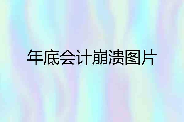 年底会计崩溃图片