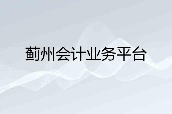 蓟州会计业务平台