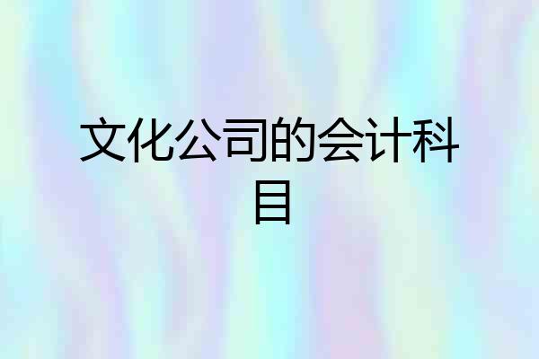 文化公司的会计科目