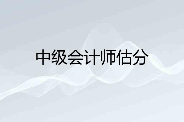中级会计师估分