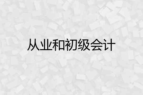 从业和初级会计