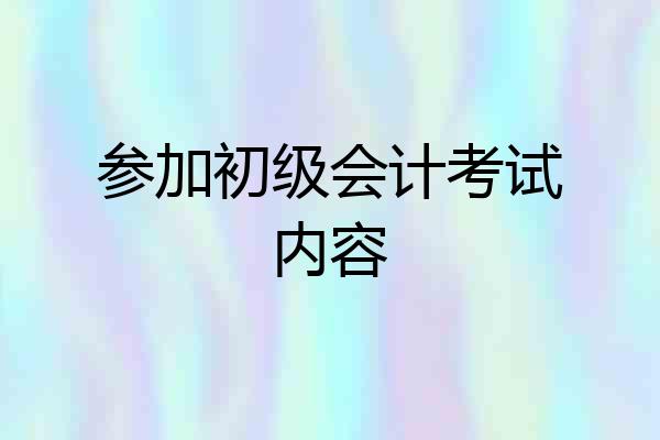 参加初级会计考试内容