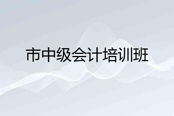 市中级会计培训班