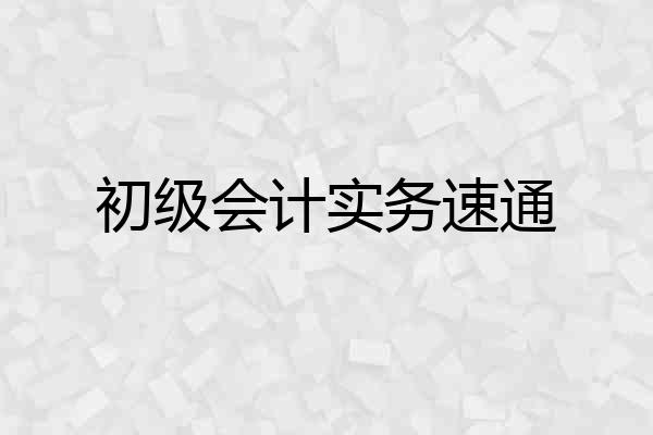 初级会计实务速通
